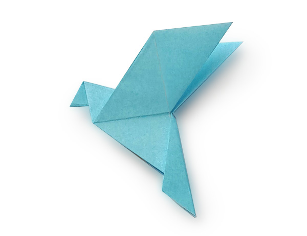 Origami blue bird