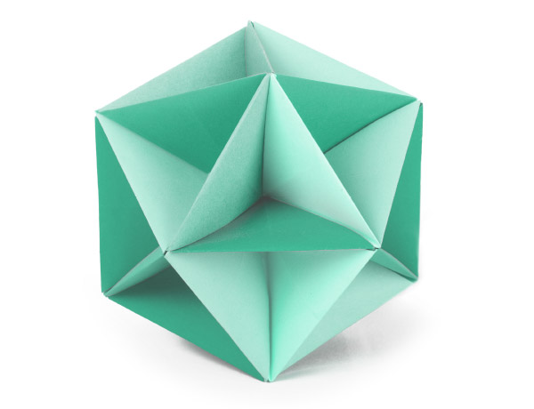 Origami green icosahedron