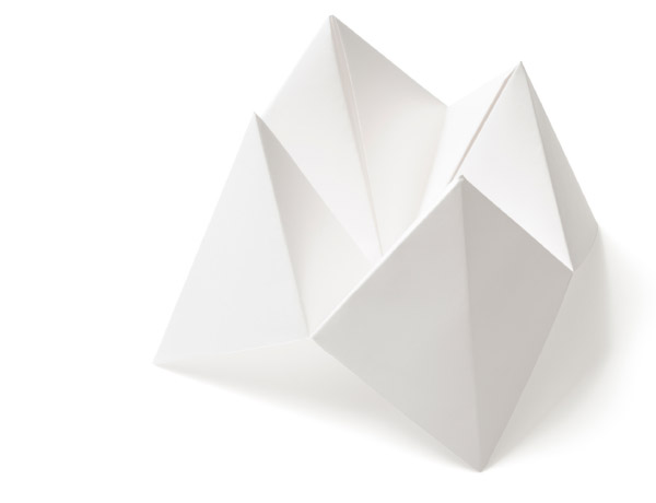 Origami fortune teller, white paper