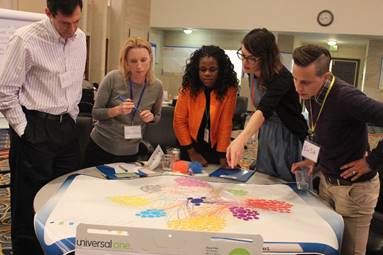 UK and US teams brainstormed cancer research project ideas. Photo credit: Julia Figliotti