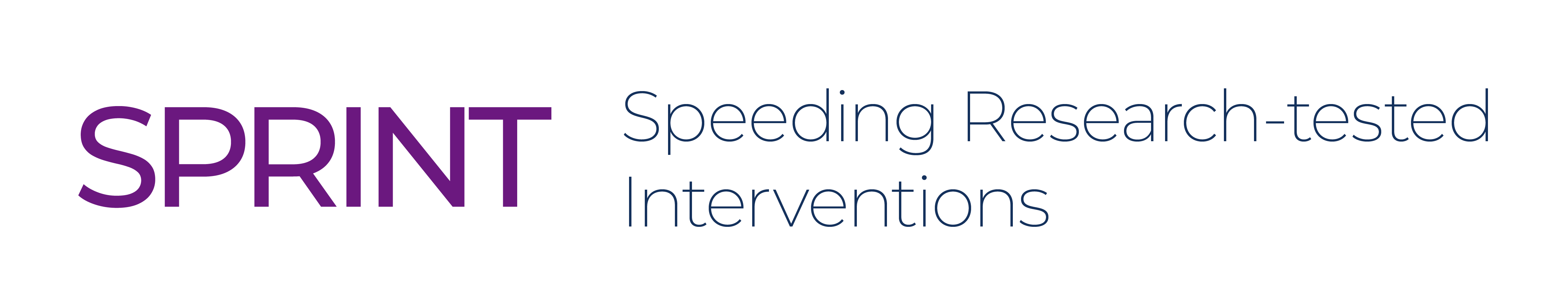SPeeding Research-tested INTerventions (SPRINT)